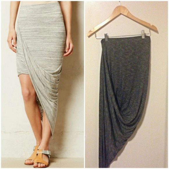Anthropologie Dresses & Skirts - Anthropologie Dolan T-Shirt Oblique Wrap Skirt